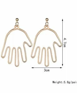 Onlineamericanstore Hand Earrings Statement Best Selling Item SimpleNGreat Picasso Face Metal Earrings, Minimal Earrings+ FREE GIFT BOX Update Your Settings Custom Name Accessories