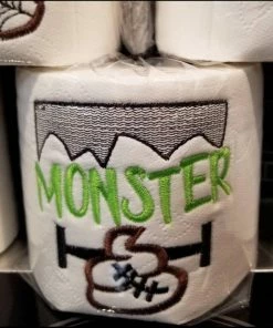 Onlineamericanstore Halloween Embroidered Toilet Paper, Funny Halloween Decorations, Bathroom Gag Gift