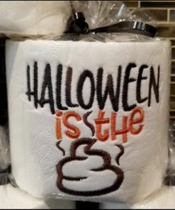 Onlineamericanstore Halloween Embroidered Toilet Paper, Funny Halloween Decorations, Bathroom Gag Gift