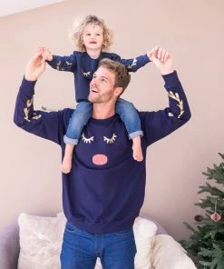 The American Store Christmas Family Boys Girls Long Sleeve Cotton Cute Sweatshirt Adult Women Kids Sweater Pullover Tops Boys 1-7T Christmas Family Collection