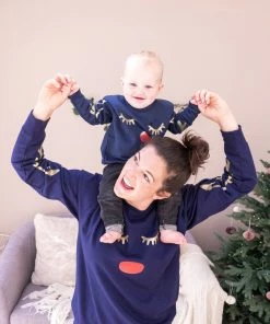 The American Store Christmas Family Boys Girls Long Sleeve Cotton Cute Sweatshirt Adult Women Kids Sweater Pullover Tops Boys 1-7T Christmas Family Collection