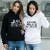 Onlineamericanstore Halloween Women Clothing GOOD WITCH BAD WITCH BFF HALLOWEEN HOODIES, WITCH BEST FRIEND HALLOWEEN HOODIE