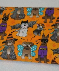Onlineamericanstore Halloween Pets Accessories 1/2 Yard Dog Costume Party Halloween Fabric 100% Cotton 15 Onlineamericanstore Halloween Pets Accessories 1/2 Yard Dog Costume Party Halloween Fabric 100% Cotton