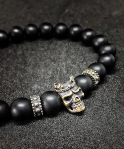 HappyBasketStore Halloween Costume Skull Jewelry Gothic Jewelry Men Bracelet Anniversary Gift For Men Gift For Boyfriend Gift For Husband Gift For Him Groom Halloween Accessories