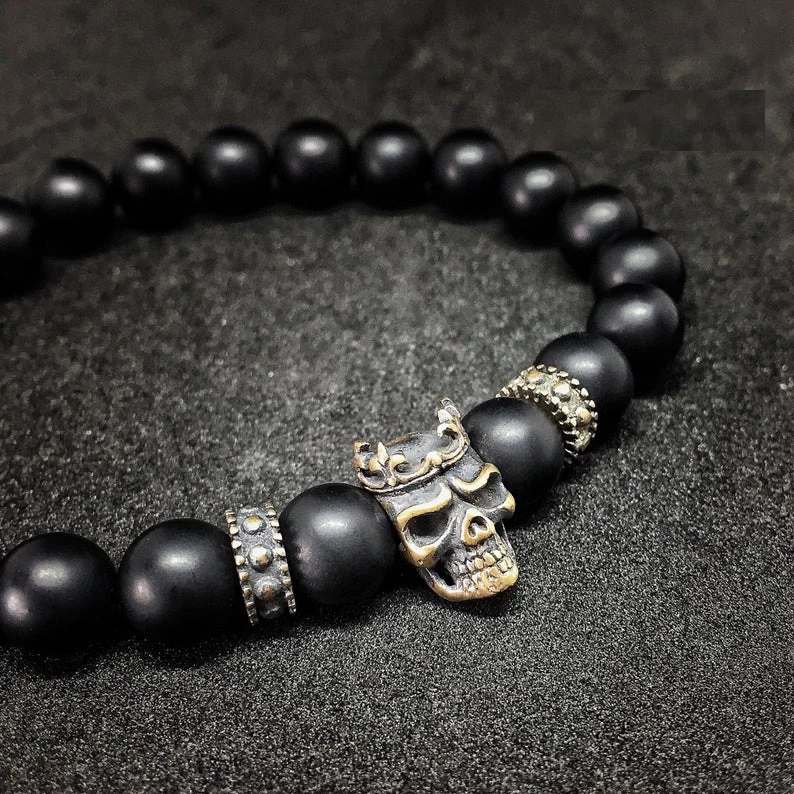 HappyBasketStore Halloween Costume Skull Jewelry Gothic Jewelry Men Bracelet Anniversary Gift For Men Gift For Boyfriend Gift For Husband Gift For Him Groom Halloween Accessories 3 HappyBasketStore Halloween Costume Skull Jewelry Gothic Jewelry Men Bracelet Anniversary Gift For Men Gift For Boyfriend Gift For Husband Gift For Him Groom Halloween Accessories