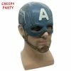 Onlineamericanstore Captain America Mask Realistic Superhero Halloween Mask DC Movie Latex Mask Cosplay Costume Props Toys