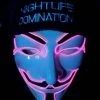 Onlineamericanstore Halloween Guy Fawkes Vendetta Pink LED Mask Anonymous Festival Cosplay Carnival Costume Party Halloween Mask