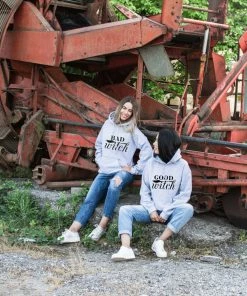 Onlineamericanstore Halloween Women Clothing GOOD WITCH BAD WITCH BFF HALLOWEEN HOODIES, WITCH BEST FRIEND HALLOWEEN HOODIE