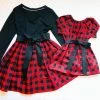 The American Store Buffalo Plaid Matching Mother Daughter Christmas Dresses - Red And Black Check Girl Dress - Mommy And Me Outfits