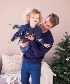 The American Store Christmas Family Boys Girls Long Sleeve Cotton Cute Sweatshirt Adult Women Kids Sweater Pullover Tops Boys 1-7T Christmas Family Collection