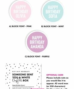 Onlineamericanstore Quaranitine Birthday Gifts Quarantine Birthday Gift Box - Quarantine Birthday Gifts For Her - White Confetti - Happy Birthday - Birthday For Her - Quarantine Gift Set