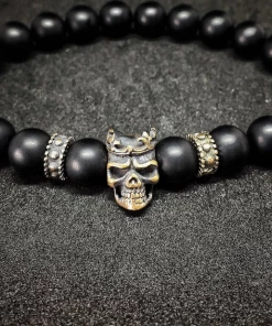 HappyBasketStore Halloween Costume Skull Jewelry Gothic Jewelry Men Bracelet Anniversary Gift For Men Gift For Boyfriend Gift For Husband Gift For Him Groom Halloween Accessories