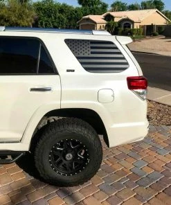 Onlineamericanstore Patriotic Stickers 09-20 American Flag Decal - 5th Gen Toyota 4Runner Offroad Sr5 Pro T Banners Vinyl Stickers Custom Accessories Design Yota Flags Trd