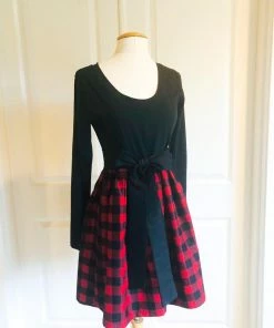 The American Store Buffalo Plaid Matching Mother Daughter Christmas Dresses - Red And Black Check Girl Dress - Mommy And Me Outfits