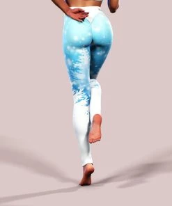 Onlineamericanstore Stuck Santa Leggings • Christmas Womens Clothes, Yoga Pants, Workout Clothing Gift Christmas Women Clothing