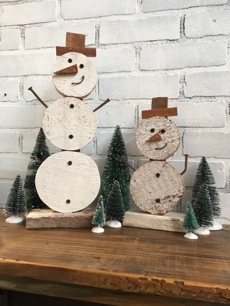 Onlineamericanstore Small Wood Slice Snowman - Rustic Christmas Decoration - Snowman Decoration - Winter Farmhouse Decor - Free Shipping 4 Onlineamericanstore Small Wood Slice Snowman - Rustic Christmas Decoration - Snowman Decoration - Winter Farmhouse Decor - Free Shipping