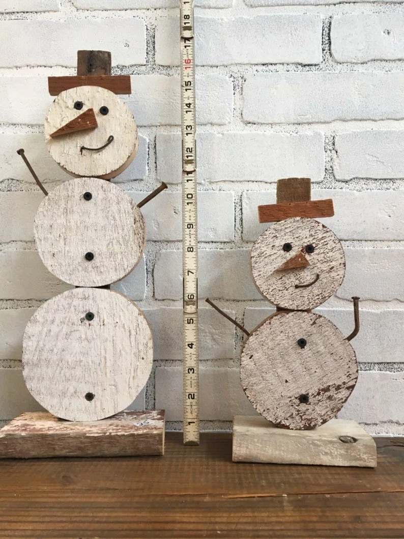 Onlineamericanstore Small Wood Slice Snowman - Rustic Christmas Decoration - Snowman Decoration - Winter Farmhouse Decor - Free Shipping 5 Onlineamericanstore Small Wood Slice Snowman - Rustic Christmas Decoration - Snowman Decoration - Winter Farmhouse Decor - Free Shipping