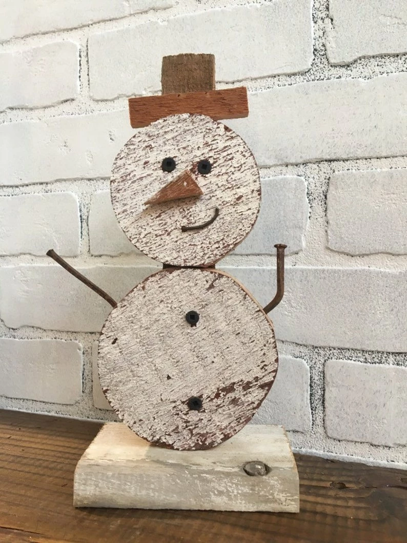 Onlineamericanstore Small Wood Slice Snowman - Rustic Christmas Decoration - Snowman Decoration - Winter Farmhouse Decor - Free Shipping 7 Onlineamericanstore Small Wood Slice Snowman - Rustic Christmas Decoration - Snowman Decoration - Winter Farmhouse Decor - Free Shipping
