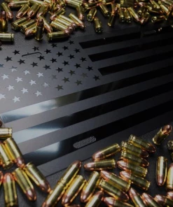 The American Store Marine/Navy/Army/Air Force/CoastGuard Black American Flag License Plate / Black American Flag / Tactical American Flag License Plate