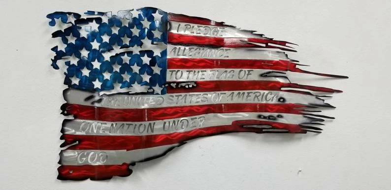 Onlineamericanstore Metal American Flag With The Pledge Of Allegiance 3 Onlineamericanstore Metal American Flag With The Pledge Of Allegiance