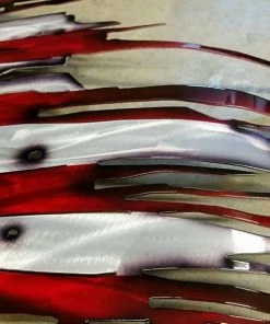 Onlineamericanstore Metal American Flag Tattered War Torn And Distressed