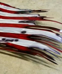 Onlineamericanstore Metal American Flag Tattered War Torn And Distressed