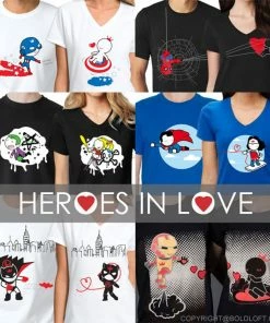 Onlineamericanstore His And Hers Shirts Matching Couples Shirts Spiderman Shirt Black Spiderman Gift Avengers Shirt Gift For Boyfriend Couples Gift BoldLoft