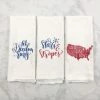 Onlineamericanstore Patriotic Theme Party Supplies Patriotic 4th Of July Flour Sack Towel Gift Set - Fourth Of July Patriotic Gift - Land That I Love Hello Summer Kitchen Towels