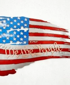 Onlineamericanstore American Tattered Flag Wall Art