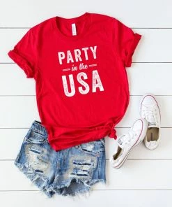 Onlineamericanstore Women Clothing Party In The USA | Short Sleeve Tee | Graphic Tee | Independence Day | Patriotic Tee | America Tee | Unisex Tees | 4th Of July