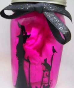 Onlineamericanstore Halloween Decorations Purple, Orange Or Pink- Mason Jar - Party Decor