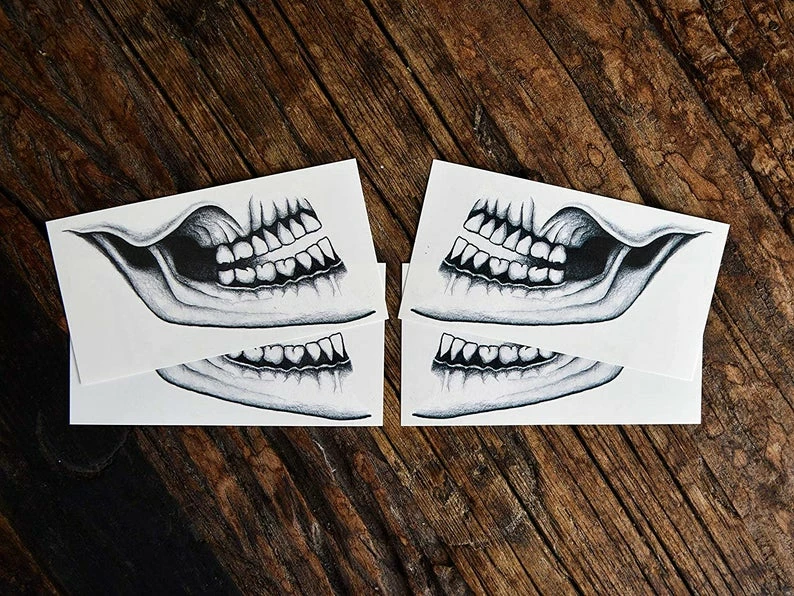 Onlineamericanstore Skull Face Tattoo, Costume Temporary Tattoo, Skullface, Halloween, Skull, Temporary Halloween Tattoo, Halloween Costume, Includes 4 Tattoos 4 Onlineamericanstore Skull Face Tattoo, Costume Temporary Tattoo, Skullface, Halloween, Skull, Temporary Halloween Tattoo, Halloween Costume, Includes 4 Tattoos