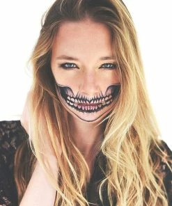 Onlineamericanstore Skull Face Tattoo, Costume Temporary Tattoo, Skullface, Halloween, Skull, Temporary Halloween Tattoo, Halloween Costume, Includes 4 Tattoos 8 Onlineamericanstore Skull Face Tattoo, Costume Temporary Tattoo, Skullface, Halloween, Skull, Temporary Halloween Tattoo, Halloween Costume, Includes 4 Tattoos
