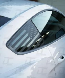 Onlineamericanstore Mustang American Flag Rear Quarter Window Accent Decal (2015-2018)(both Sides)