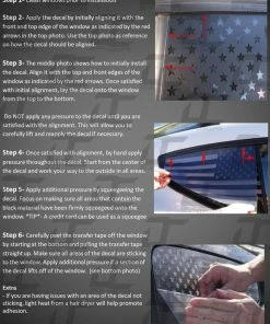 Onlineamericanstore Mustang American Flag Rear Quarter Window Accent Decal (2015-2018)(both Sides)