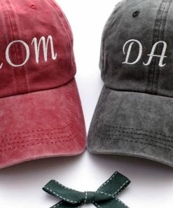 Onlineamericanstore Mom And Dad, Custom Hat Gift, Gift For Parents, Anniversary Gifts, Couple Hat, Mothers Day, Embroidery Hat, Valentine's Day, Fathers Day