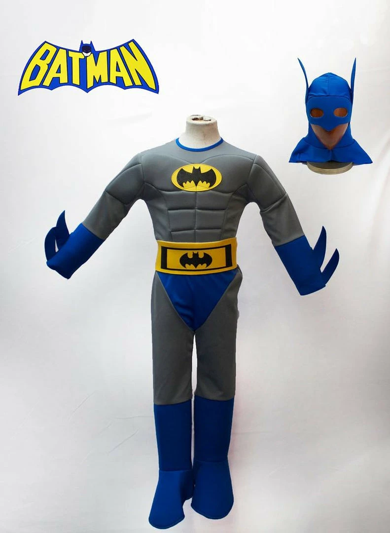 Onlineamericanstore Superheroes Kids Costumes Batman Boy's Costume For Kids (Classic Blue Color Scheme) 3 Onlineamericanstore Superheroes Kids Costumes Batman Boy's Costume For Kids (Classic Blue Color Scheme)
