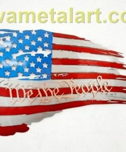 Onlineamericanstore American Tattered Flag Wall Art