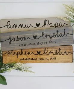 Onlineamericanstore Custom Name Accessories Personalized Couple Names Sign | Wedding Gift Idea | Anniversary Gift Idea | Custom Names Board