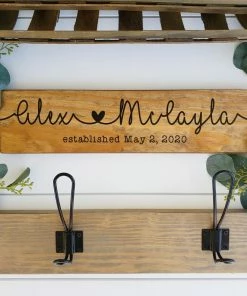 Onlineamericanstore Custom Name Accessories Personalized Couple Names Sign | Wedding Gift Idea | Anniversary Gift Idea | Custom Names Board