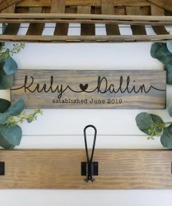 Onlineamericanstore Custom Name Accessories Personalized Couple Names Sign | Wedding Gift Idea | Anniversary Gift Idea | Custom Names Board