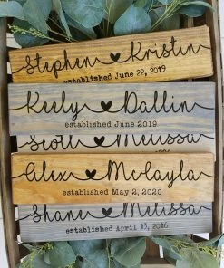 Onlineamericanstore Custom Name Accessories Personalized Couple Names Sign | Wedding Gift Idea | Anniversary Gift Idea | Custom Names Board