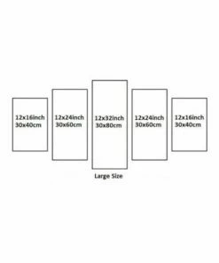 The American Store US Flag Wall Art, American Flag Canvas, USA Flag, America Wall Decor, American Flag Canvas Premium Quality, 5 Panel Canvas Art Hanging Set