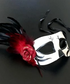 The American Store Black White Halloween Mask, Couple Halloween Mask, Masquerade Mask, Dia De Los Muertos Mask, Mask For Men, Mask For Women