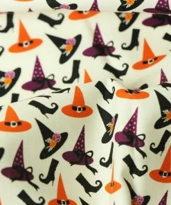 Onlineamericanstore Halloween Fabric | Pumpkin Fabric | Witch's Hat Cotton | Black Cat Cotton Fabric Update Your Settings Halloween Decorations