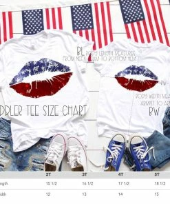 Onlineamericanstore Red White And Blue Lips, Family Independence Day Shirts, Patriotic Family Shirts, 4th Of July Tshirt, Family T-shirts Women Clothing
