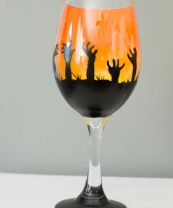 The American Store Halloween Wine Glass Set Of 4 Etched Funny Sayings