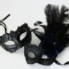 Onlineamericanstore Black Masquerade Mask, Black Couple Masquerade Mask, Wedding Couple Mask, Mask For Men, Mask For Women, Ball Party Mask, Halloween Mask