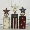Onlineamericanstore American Flag Primitive Wood Americana Firecrackers With USA Letters - Sold Set/3 - Patriotic - Independence Day - Home Decor- Shelf Sitter - Handmade