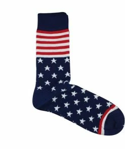 Onlineamericanstore Personalized Groomsmen Socks | USA American Flag Wedding Socks - Men's Size 7-12 | Custom Sock Labels Update Your Settings Clothing Accessories